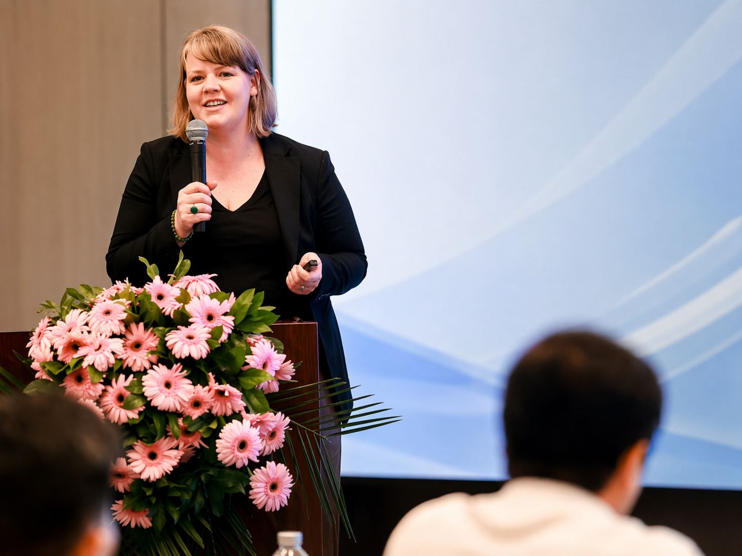Ingela Mauritzon speaking at a conference